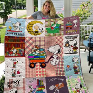 Snoopy Read Book Quilt  Quilt